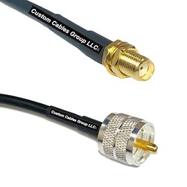 6 feet RG58 SMA Female to PL259 UHF Male RF Pigtail Coaxial Cable