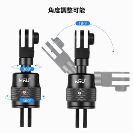 HSU 360 Degree Rotating Action Camera Mount Gopro Mount Multi-Angle Adjustment Go Pro Accessories Camera Mount Adapter Aluminum Vertical Stand Tripod Adapter for Gopro Hero 13/12/11/10/9/8/7/6/5 AKASO