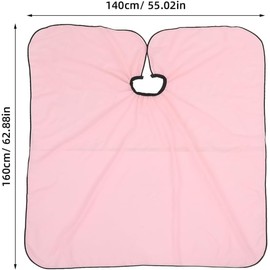 Ipetboom Capa para Cortar Cabello Rosa Bata de Peluquería Antiadherente Tela Resistente y Cómoda Lavable a Máquina Protección de Ropa para Estilista y Clientes Adultos Salón y Hogar