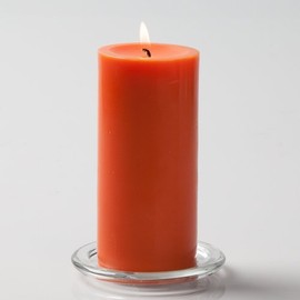RichlandÂ® 3" X 6" Hand Poured Orange Pillar Candle