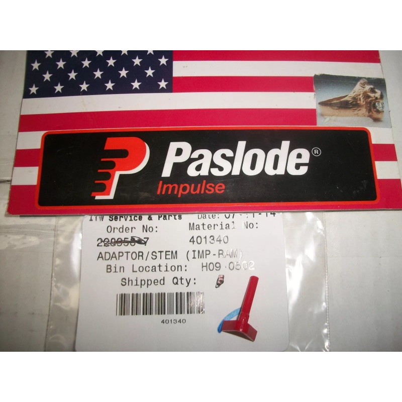 Paslode Part # 401340 Fuel Stem Adaptor (Red)