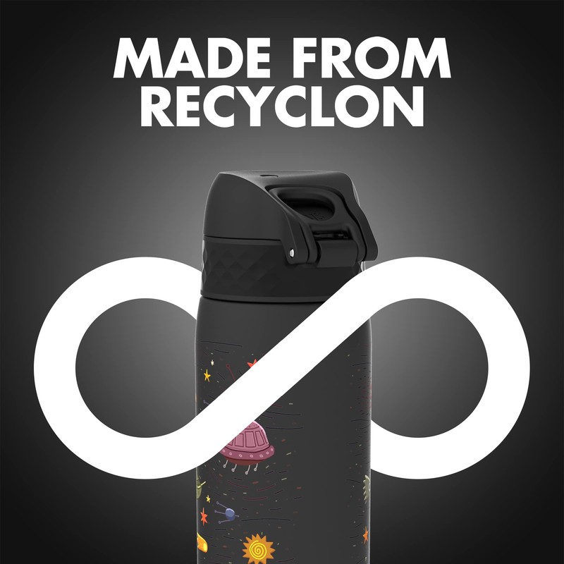 ion8 Leak-Proof Slim Water Bottle, BPA-Free, Spaceships, 500 ml (18