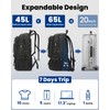 SWICKY Large Travel Backpack Outdoor, Expandable Backpack with Shoe Compartment/Laptop