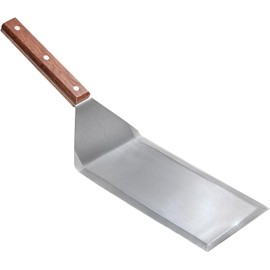 Professional Stainless Steel Grill Spatula with Wood Handle for Skillets, Thick Stainless Steel Blade Griddles & Pancake Flipper for Burgers, Omelet, and Versatile for Culinary Task, 8 x 4 inches
