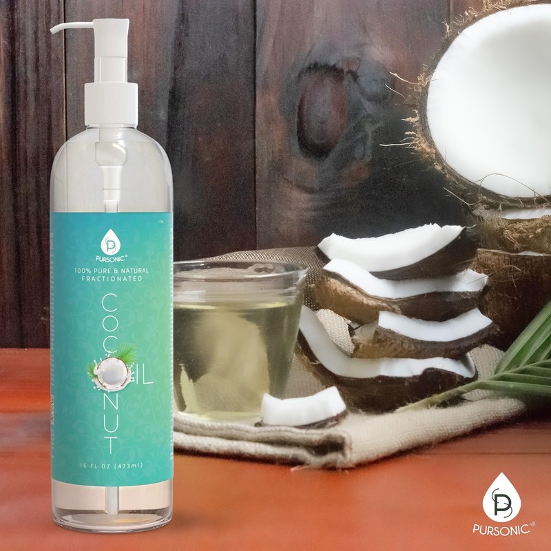 Pursonic Pure Unscented Fractionated Coconut Oil - 16 Oz Multipurpose