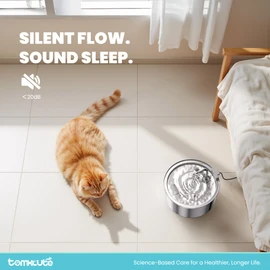 Cat Water Fountain Stainless Steel - 108oz/3.2L Large Capacity Cat Fountain for Drinking, Ultra Quiet Metal Pet Water Fountain for Cats, Small Dogs, Multiple Pets - Comes with 8 Replacement Filters