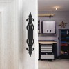 CCJH Garage Door Decorative Hardware Kit Solid Steel Hinges Handles