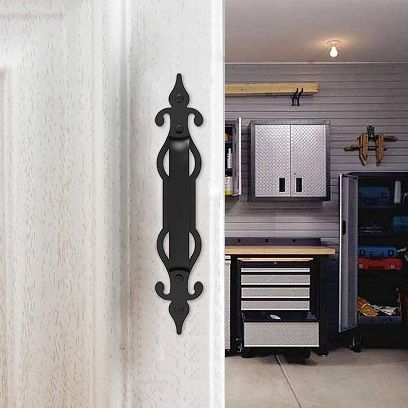CCJH Garage Door Decorative Hardware Kit Solid Steel Hinges Handles