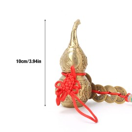 ZAWELIYO Wu Lou Key Chain, Calabaza de Latón Buena Suerte Latón Wu Lou Replicade Insert Coin Keychain Hu Lu Calabaza Decoración para Dormitorio Dormitorio Oficina Colgante de Adornos