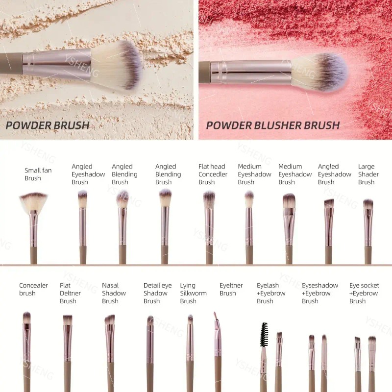 42 Pcs Brochas Maquillaje Profesional Esponjas Neceseres