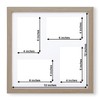Fabian Clarke London Oak 12x12” Square Picture Frame Multi Aperture
