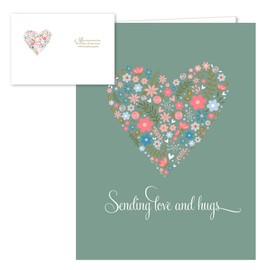 Canopy Street Heartfelt Sympathy Card Pack / 25 Condolences Greeting Cards / 5 Warm Comfort Designs / 4 5/8" x 6 1/4" Peace Note Cards/Made In The USA