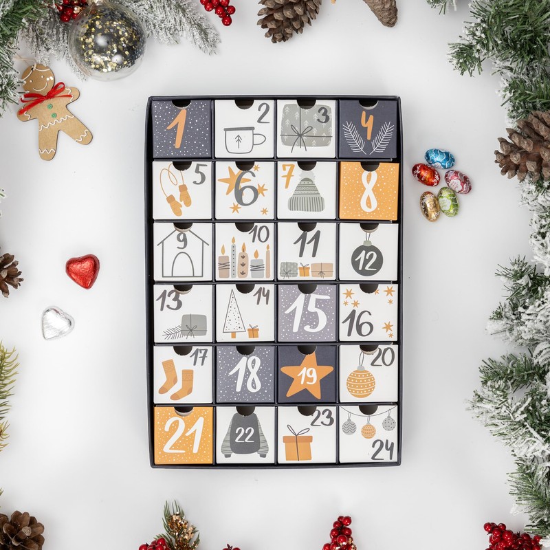 Fill Your Own Advent Calendar 24 Days Reusable 1-24 Empty
