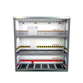 OCASAMI Garage Display Case 3-Layer, Collectible Display Cabinet Model Car Display Case Acrylic Display Case with LED Light Scenery Simulation Model Car Parking Lot for Displaying Collectibles Car