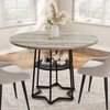 IDEALHOUSE Round Dining Table for 4, 38" Farmhouse Kitchen Table