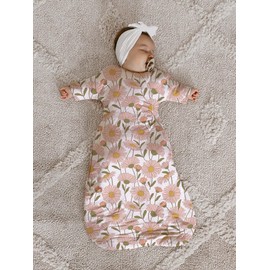 GUNAMUNA Unisex Baby Transitional Swaddle Bag, Easy Diaper Change Zipper, Infant Toddler Swaddle, 1.0 TOG, Beauty, 3-6 Months