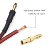 LONPOO Pure Copper Speaker Cable with Gold Plated Banana Connectors
