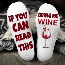 Wine Lover Socks for Women & Men – Funky Novelty Drink Socks | Mom Grandma Gift for Birthday Retirement or Valentine’s – Cozy Crew Socks