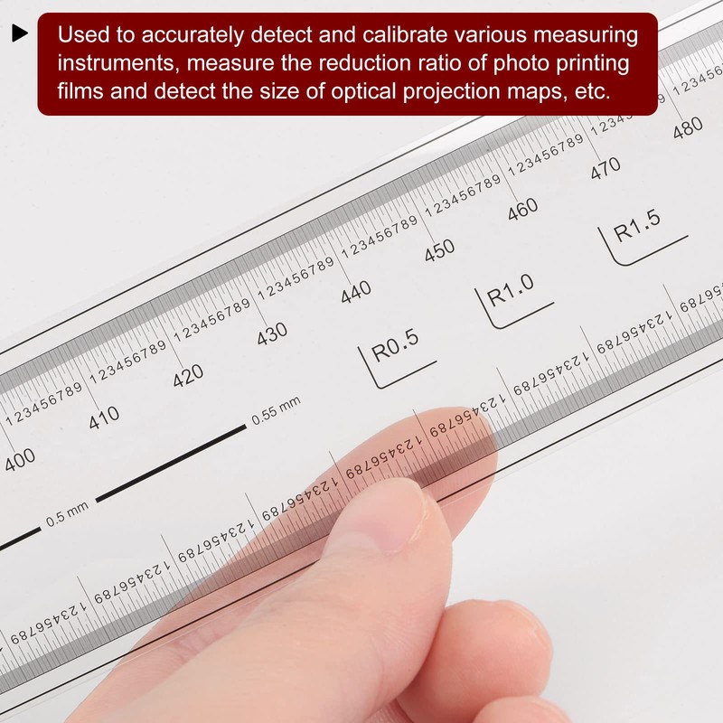 sourcing map Film Flexible Ruler 70 cm 0.1 mm Scale