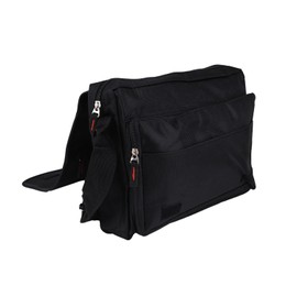 NO LIMITS Compact Laptop Bag with Accessory Compartments for Men and Women, Notebook Bag with Adjustable Shoulder Strap, Black 31 cm