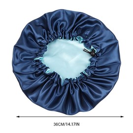 Silk Bonnet Hair Wrap for Sleeping, Adjustable Silk Scrunchies Sleep Cap for Women Men Hair Care, Head Scarf Night Caps with Elastic Stay On Head (Black, One Size)