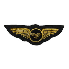 Badge Pilot Wings Gold Airline Wings R1770, Gold & Black