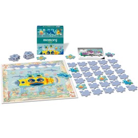 Ravensburger 22461 Memory Puzzle Underwater World for 2-4 Memory Fans, Game from 4 Years, the World-Renowned Memorial Game Classic as a Puzzle Game