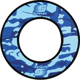 Sunflex® Jerseyprene titanium ring, camo blue, lightweight throwing ring for the beach and the park, flight ring can be caught without risk of injury, extremely robust and suitable for all ages