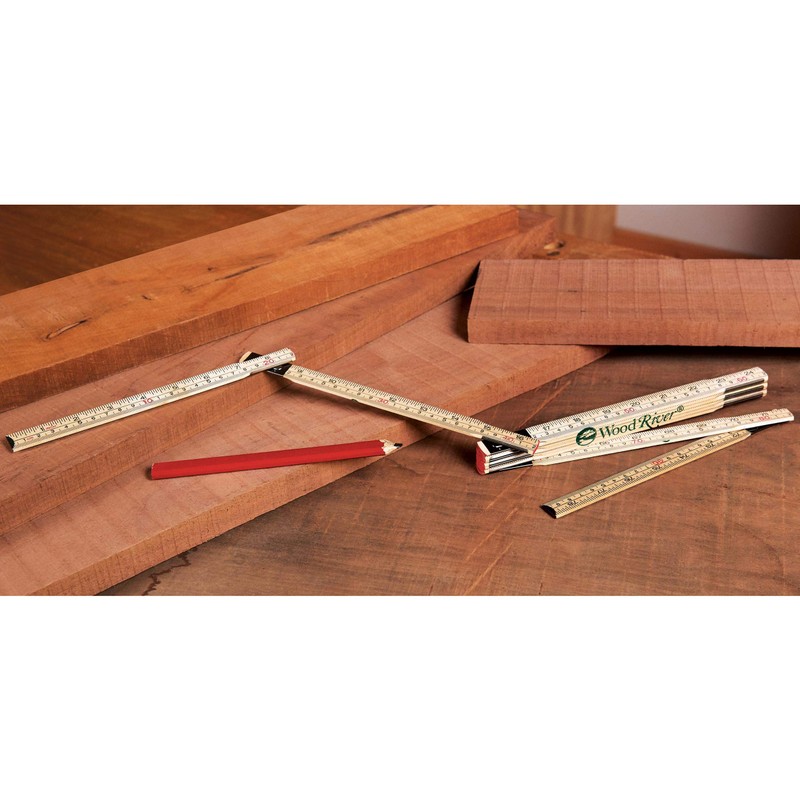 WoodRiver Folding Rule, Inches and Centimeters, 6 Foot Long