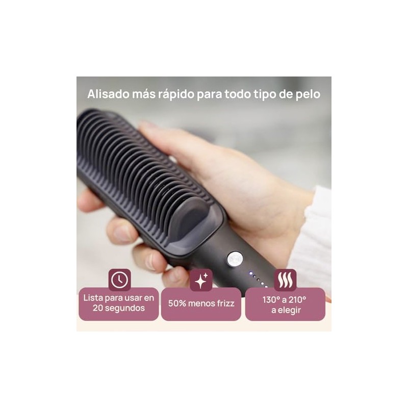 SANCE Cepillo Alaciador de Cabello Profesional 3 en 1 -