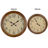 Old Oak 16-Inch Solid Wood Silent Non-Ticking Decorative Wall Clock