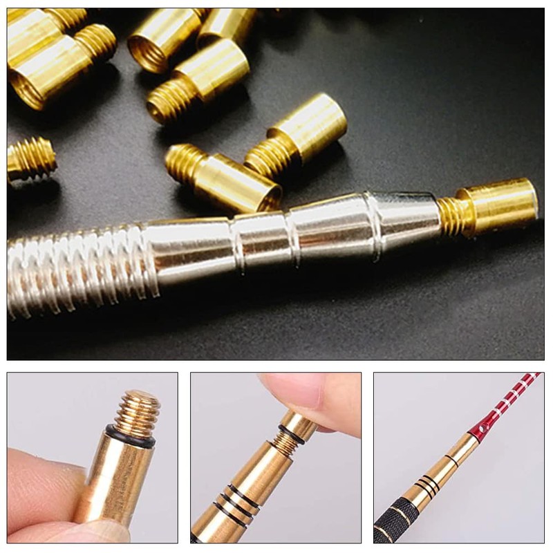 KEVZHUKWV 15 Pcs 2BA Thread Dart Accessories 1.5 g Brass