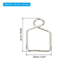 PATIKIL Chandelier Connector Clip, 100 Pack 19mm L x 12mm W Crystal Chandelier Buckle Replacement for DIY Fastening Crystals Ball Prism Parts, Silver