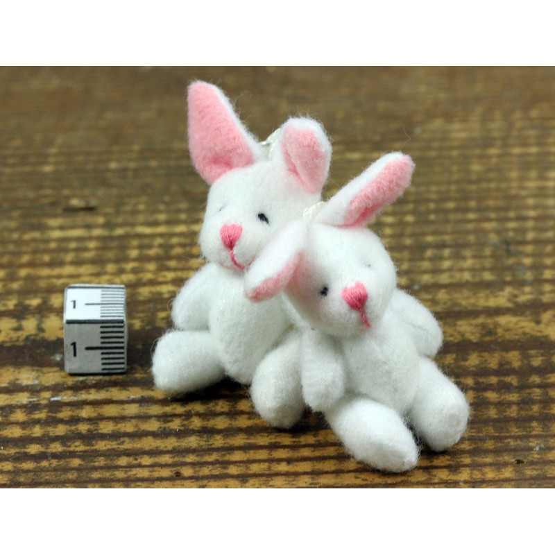 Rabbit Bunny Earrings Miniblings Plush White Easter