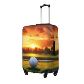DJYQBFA Golf Course Ball Luggage Cover Washable Elastic Suitcase Cover Anti-Scratch Golf Travel Luggage Protector Covers for Kids Adult S fits 18-21 inch Suitcase