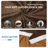 Pfrstuv Sectional Couch Covers, Leather Look Sofa Cover L Shape