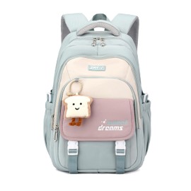 OKKID middle high school backpack for girls cute elementary bookbag college student big laptop backpack women travel backpack