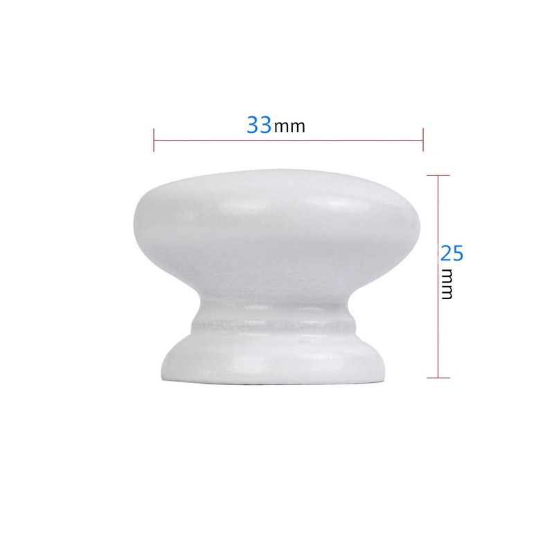 10PCS Drawer Knob Pull Handle White Wooden Cabinet Knobs for