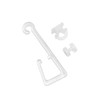 GARDINIA Clear Polyresin Eyelet Hook