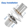 SVULK Exhaust Flange Repair Pipe Kit, 1.75" ID/45mm to 1.75"
