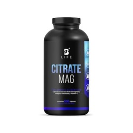 Citrato de Magnesio Puro | 2400 mg por porción de 500 caps | Alta absorción. Ingredientes Naturales. Citrate Mag B life.