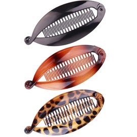 Youme Youme Banana Hair Clip for Thick Fine Curly Hair Vintage Clincher Combs Tool Accessories Fishtail Hair Clip Combs Double Banana Clip Set for Women Girls