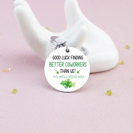 Iweca Going Away Gifts For Colleagues Good Luck Finding Better Coworkers Than Us Farewell Gifts For Coworkers Gift For Coworker Leaving For New Job Four Leaf Clover Keychain