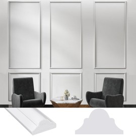 Colingmill 3 Sets Peel and Stick Pre-Cut Wall Molding Kit Wainscot Wall Panel Premade Wainscoting Panels for Interior Molded Home Moulding Decoration(Novel)