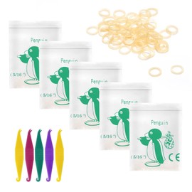 5/16 Inch Orthodontic Elastic Rubber Bands, 500 Pack, 4.5 Ounce Small Rubberbands with Elastic Placer for Braces, Used for Crooked Teeth, Tooth Gaps, Hairbands, Braids and Dreadlocks