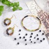 arricraft 143 Pieces Natural Black Onyx Beads, 2 Sizes, Dark
