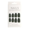 Press-On Nails Matte Pine Green Rounded Square 24pcs