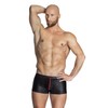 NOIR HANDMADE, H028-XL, Men - Kunstleder Shorts mit rotem Zipper