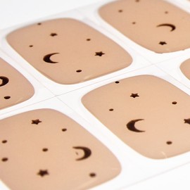 ACROIN Semi Cured Gel Nail Strips Wraps, 20 Extra-Long Stickers, Works with Any Nail Lamps, Salon-Quality, Long Lasting, Easy to Apply & Remove, Includes Cleaning Pad, Nail File, Wooden Stick - Night