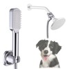 [Upgrade] Dog Shower Brush Set-Dog Shower Sprayer Attachment Kit-Pet Grooming